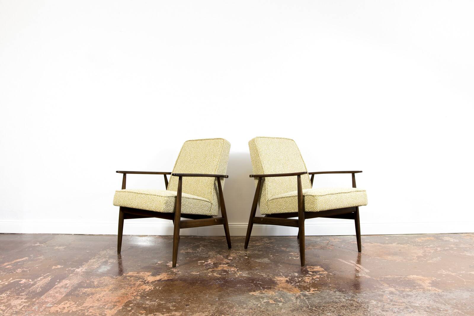 Vintage Armchairs Designed By H. Lis, Poland, 1960's, Set Of 2
