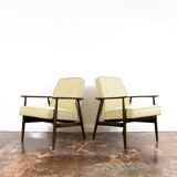 Vintage Armchairs Designed By H. Lis, Poland, 1960's, Set Of 2