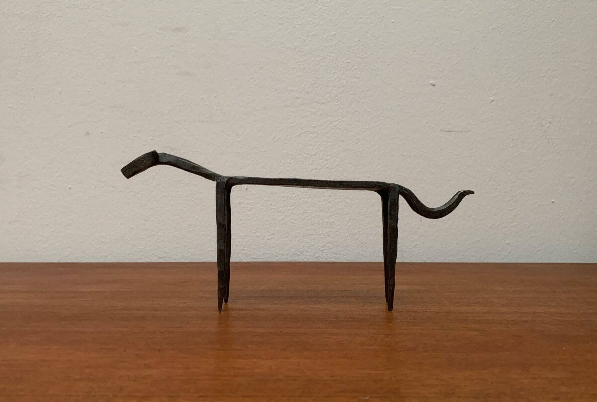 Mid-century wrought iron animal sculpture