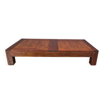 Table basse XXL en bambou, années 1980