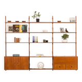 Hansen&Guldborg 3 bay teak wall unit with a bar cabinet for HG Furniture, D