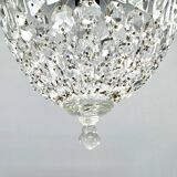 Lustre en cristal et laiton du milieu du siècle, Tchécoslovaquie