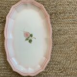 Large pink dish in Salins porcelain (identical oyster plates)