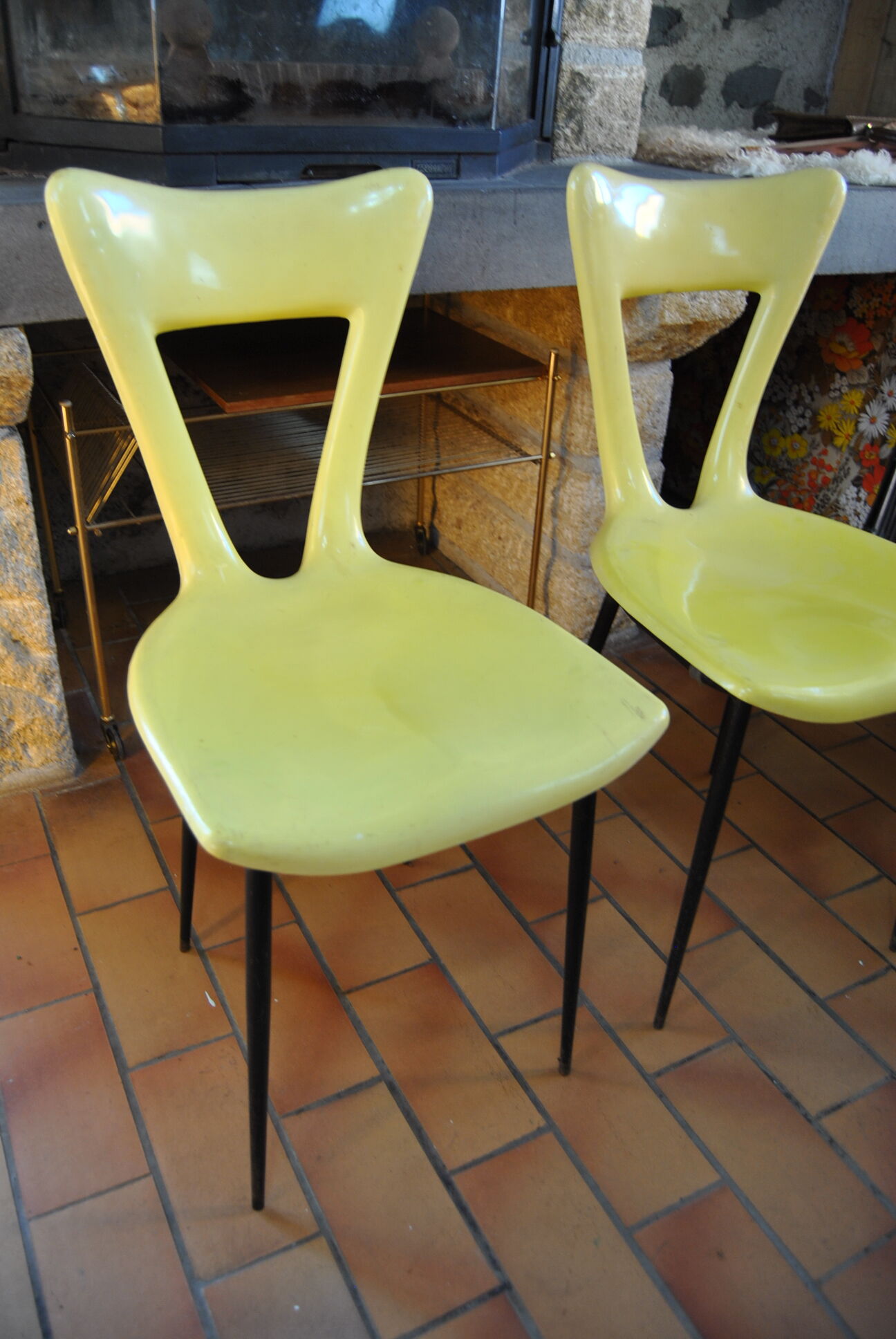 Pair of Gilac vintage 70s design chairs