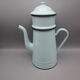 Old white enamelled coffee maker