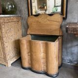 Rounded old wood chest