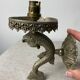 Art Deco style fish wall light in silver metal