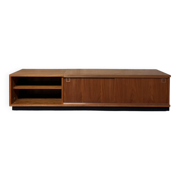 Buffet enfilade basse moderniste teck Paolozzi Monopoly vintage années 60