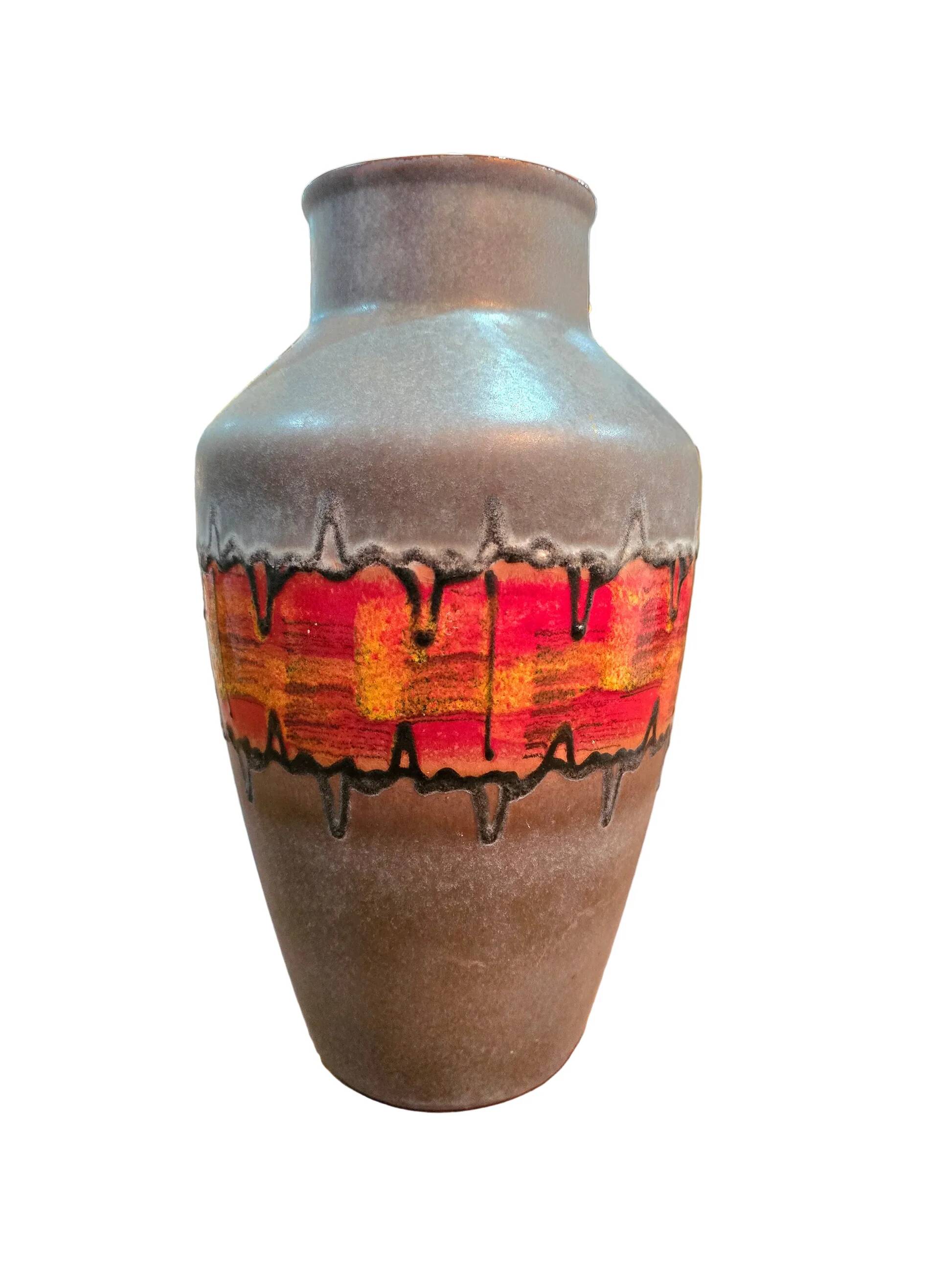 German Fat Lava Vase – Glazed ceramic – Germany, 1960s–1970s