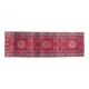 Vintage 1970s Turkish Oushak Handmade Pink Red Wool Wool Runner 89X265