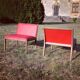 Fauteuil Andreu World en skaï rouge