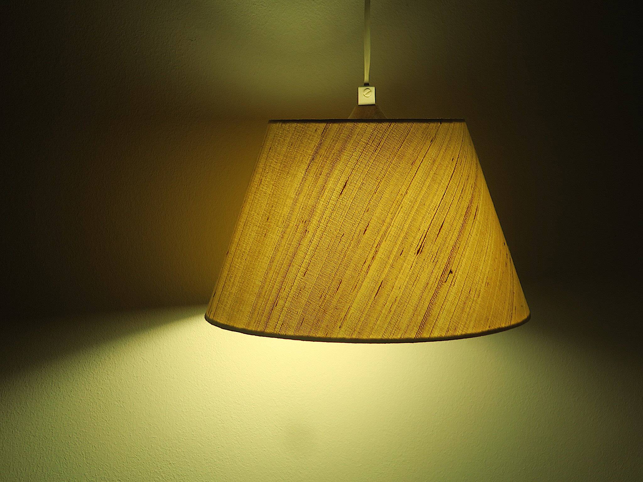 Large concertina wall light in teak by Eric Hansen / Le Klint, Denmark 1960