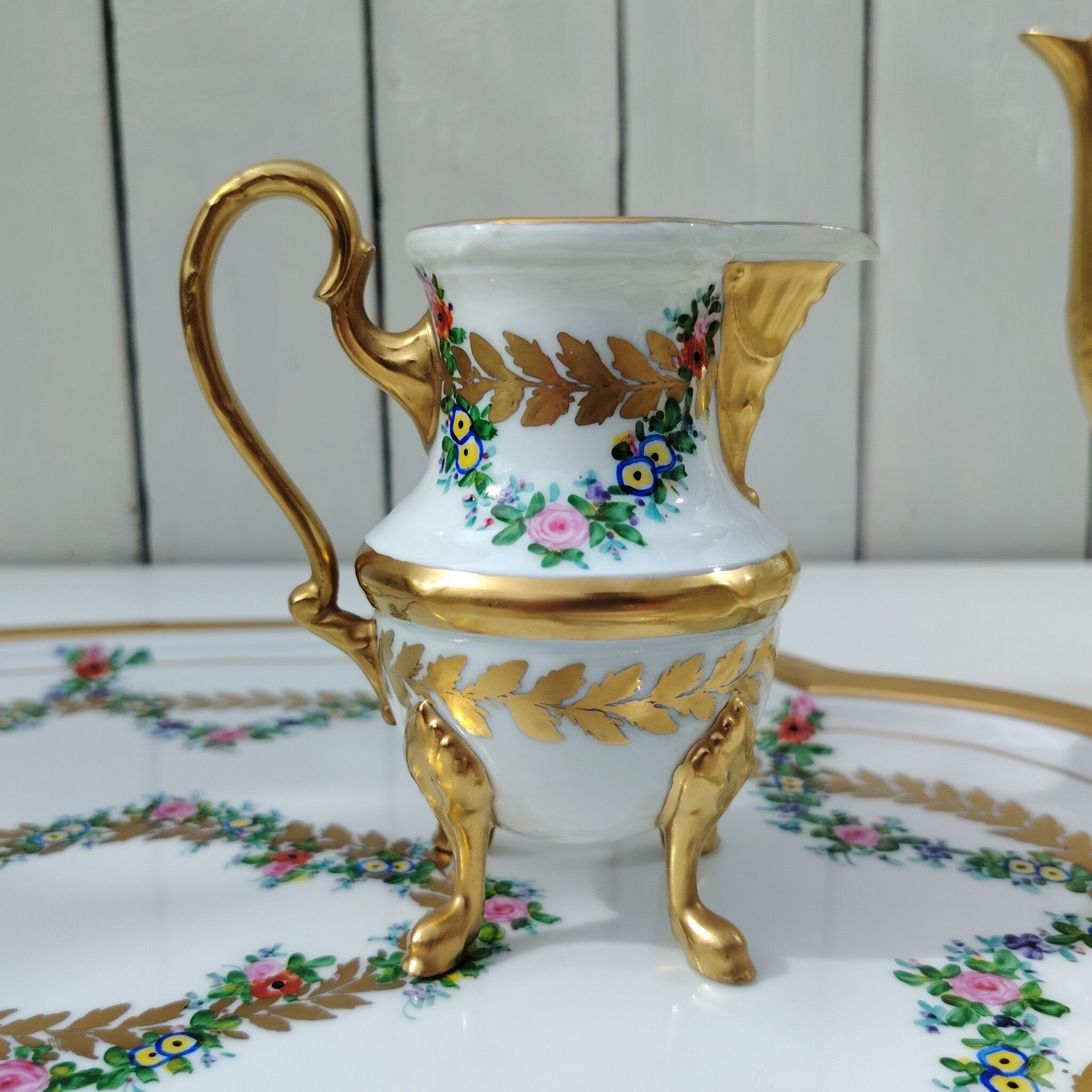 Coffee service for two, Limoges porcelain, complete