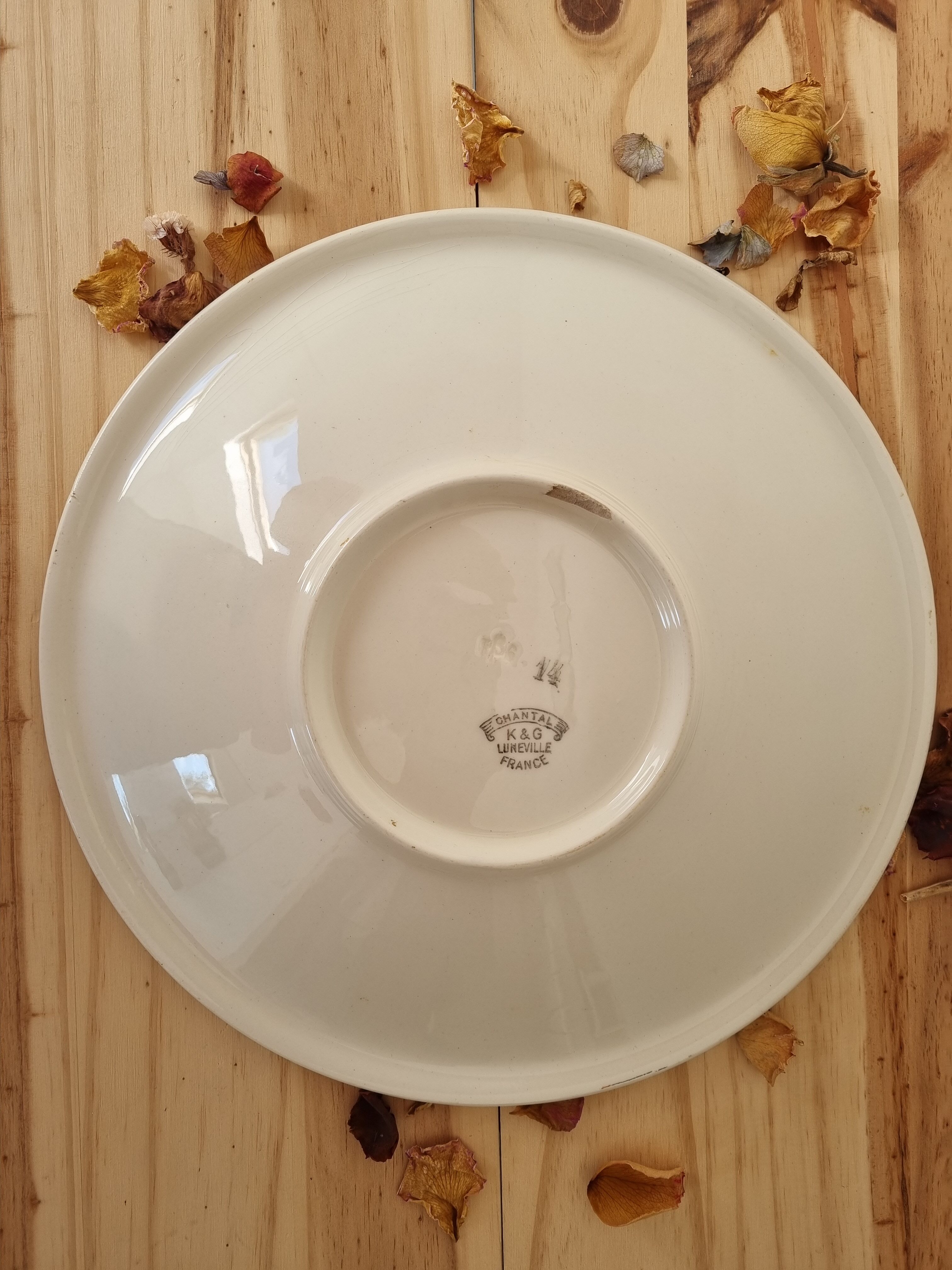 Plat vintage porcelaine Luneville