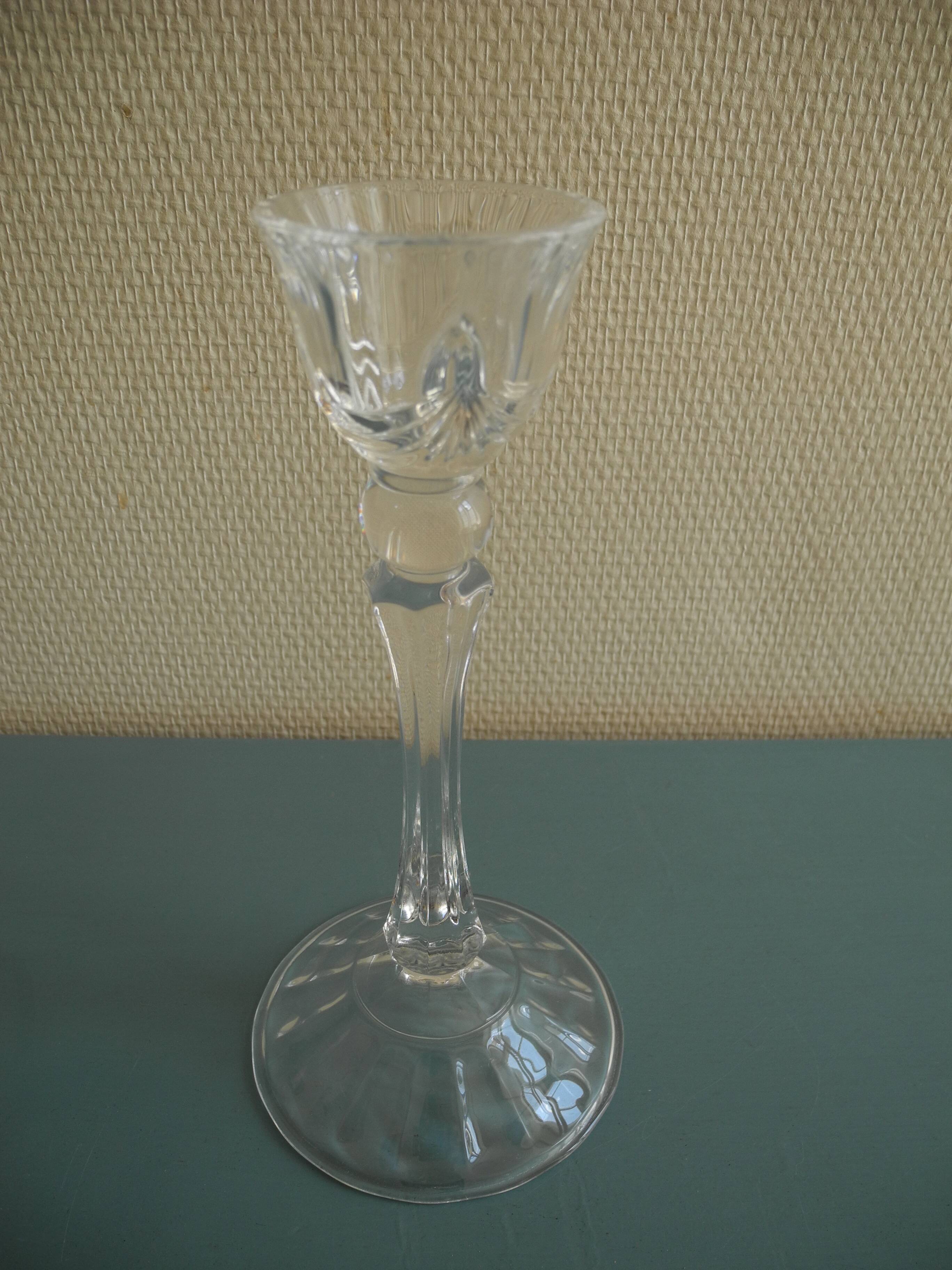 old crystal candlestick candleholder