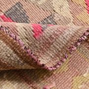 Pink & Navy Blue. Turkish Runner Rug, 90x350Cm