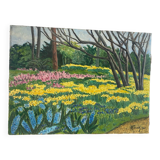 Flower landscape signed 1960