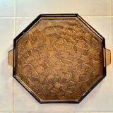 Smoked glass Art Deco tray