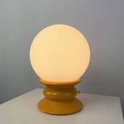 Yellow and white glass table lamp Temde Leuchten type 1