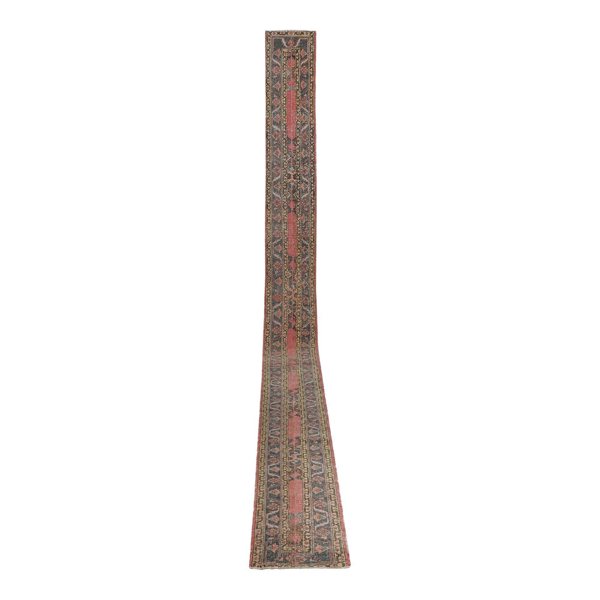 Vintage Turkish hallway rug 52x728 cm