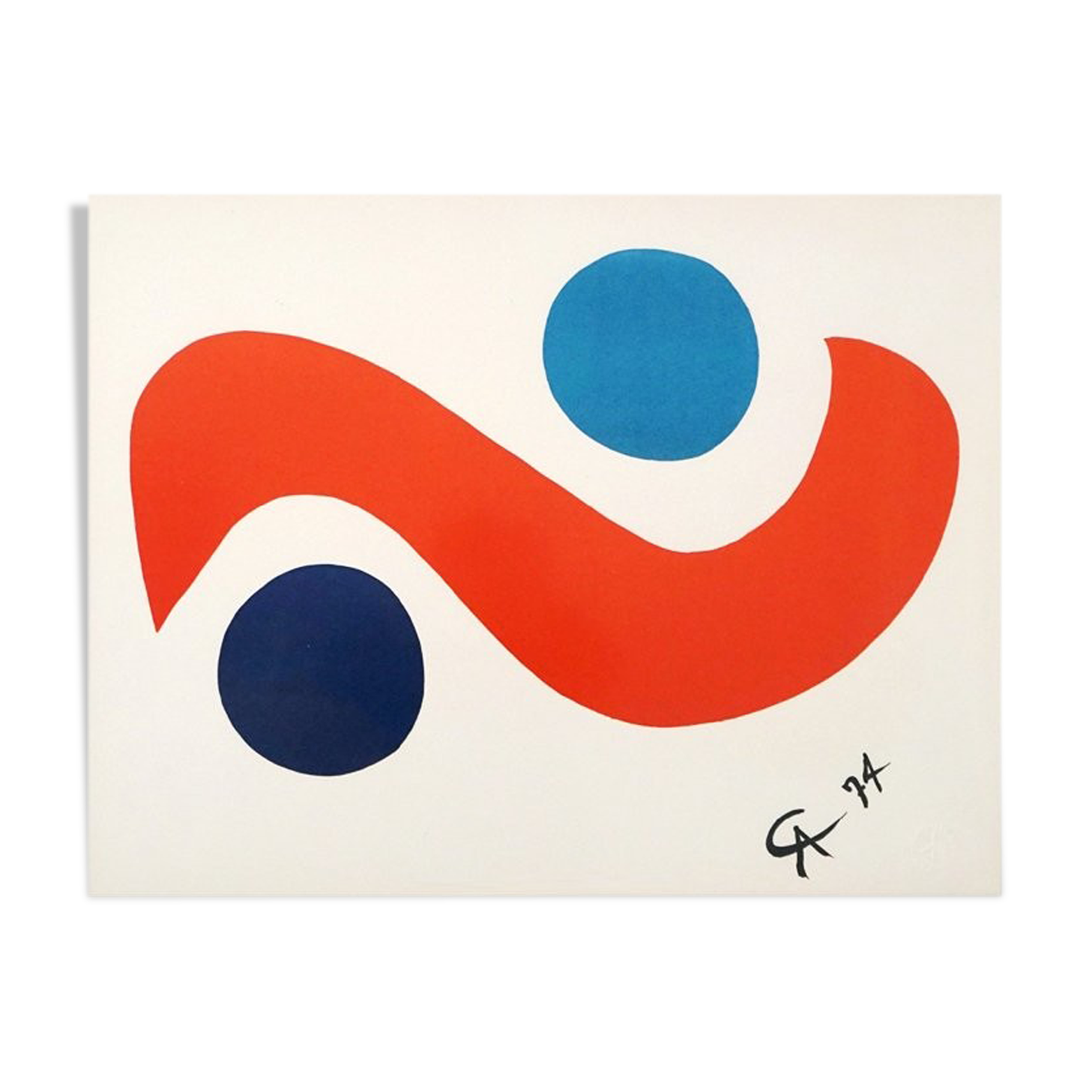 Skybird lithograph by Alexander Calder, 1974