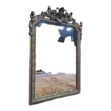 Napoleon III painted and gilded mirror