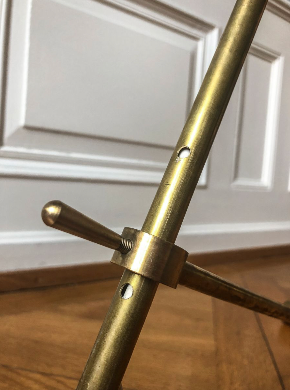 Mid-century italian yellow diabolo floor lamp