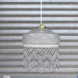 Art Deco frosted glass pendant light