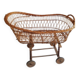 Vintage wicker cradle