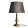 MASSIVE BRASS LAMP and VINTAGE Velvet