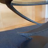 Iron flower table by Maurice Barilone