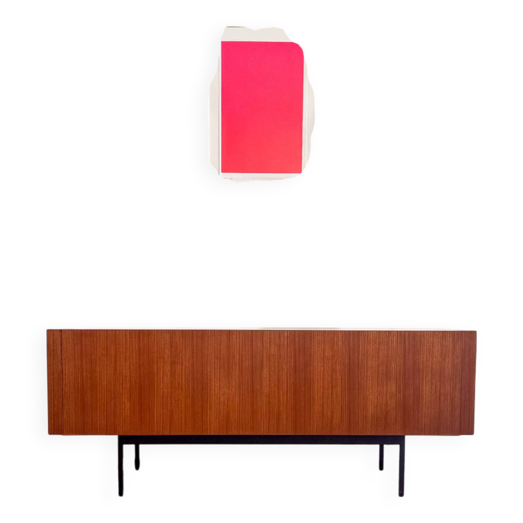 Buffet Mid-Century, modèle B20 en teck par Dieter Waeckerlin pour Behr, ann