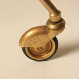 Table d’appoint en laiton et verre dans le style de Jacques Adnet