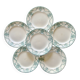 Assiettes XIXe Longwy, terre de fer "Pierrefonds"