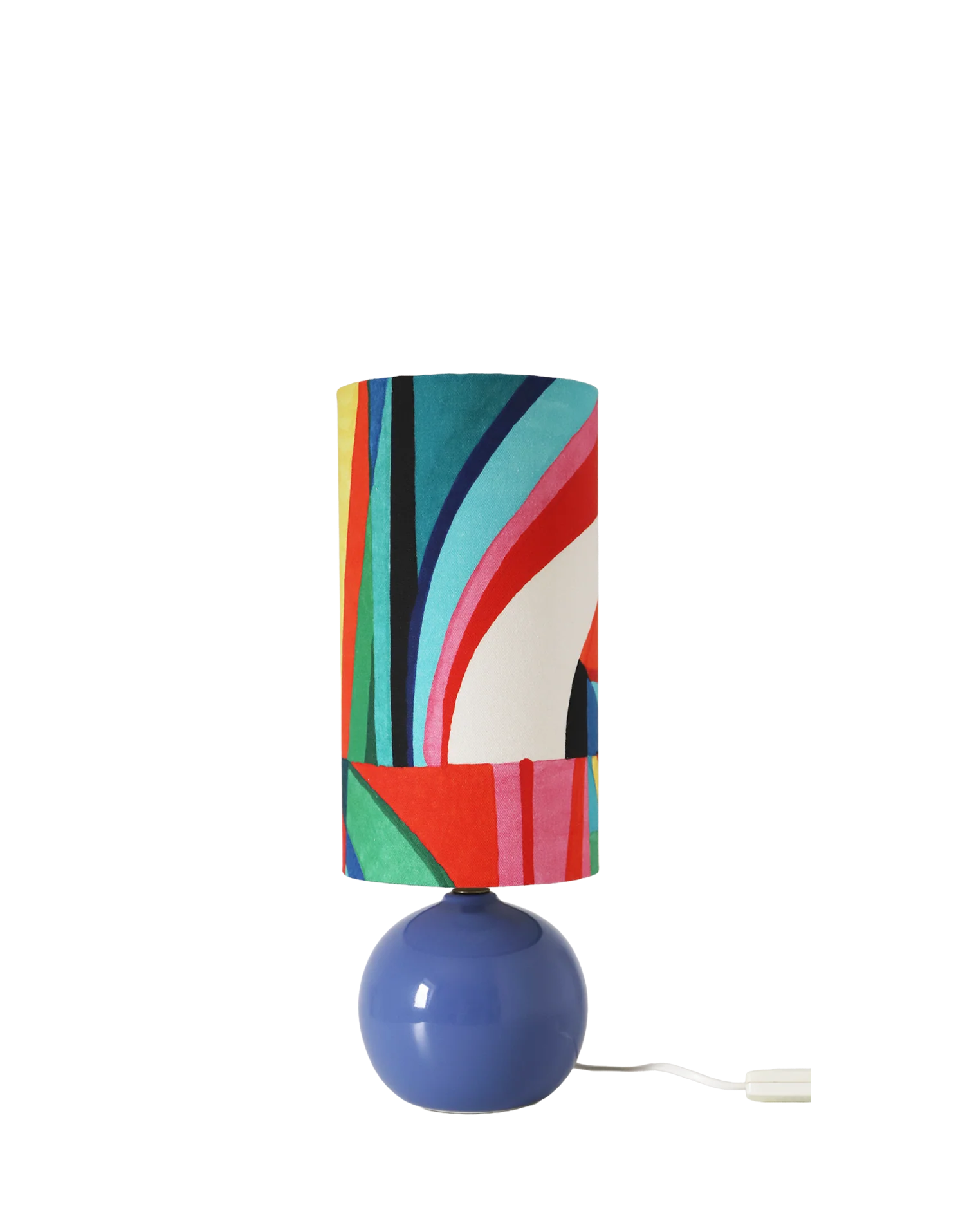 Handcrafted table lamp – Vintage ceramic and graphic design
