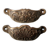 Pair of bronze handles