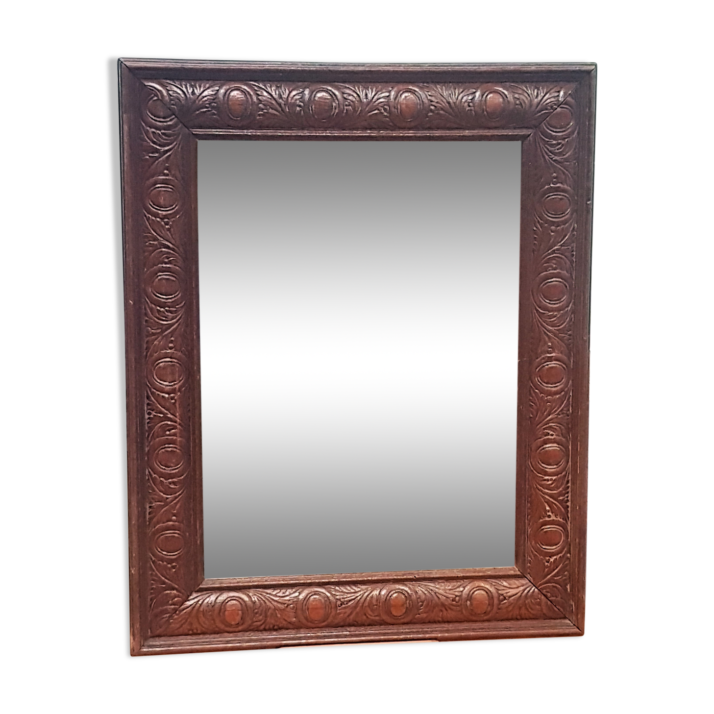 Mirror wood sculpts ancient 52x42cm