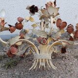 Painted metal chandelier