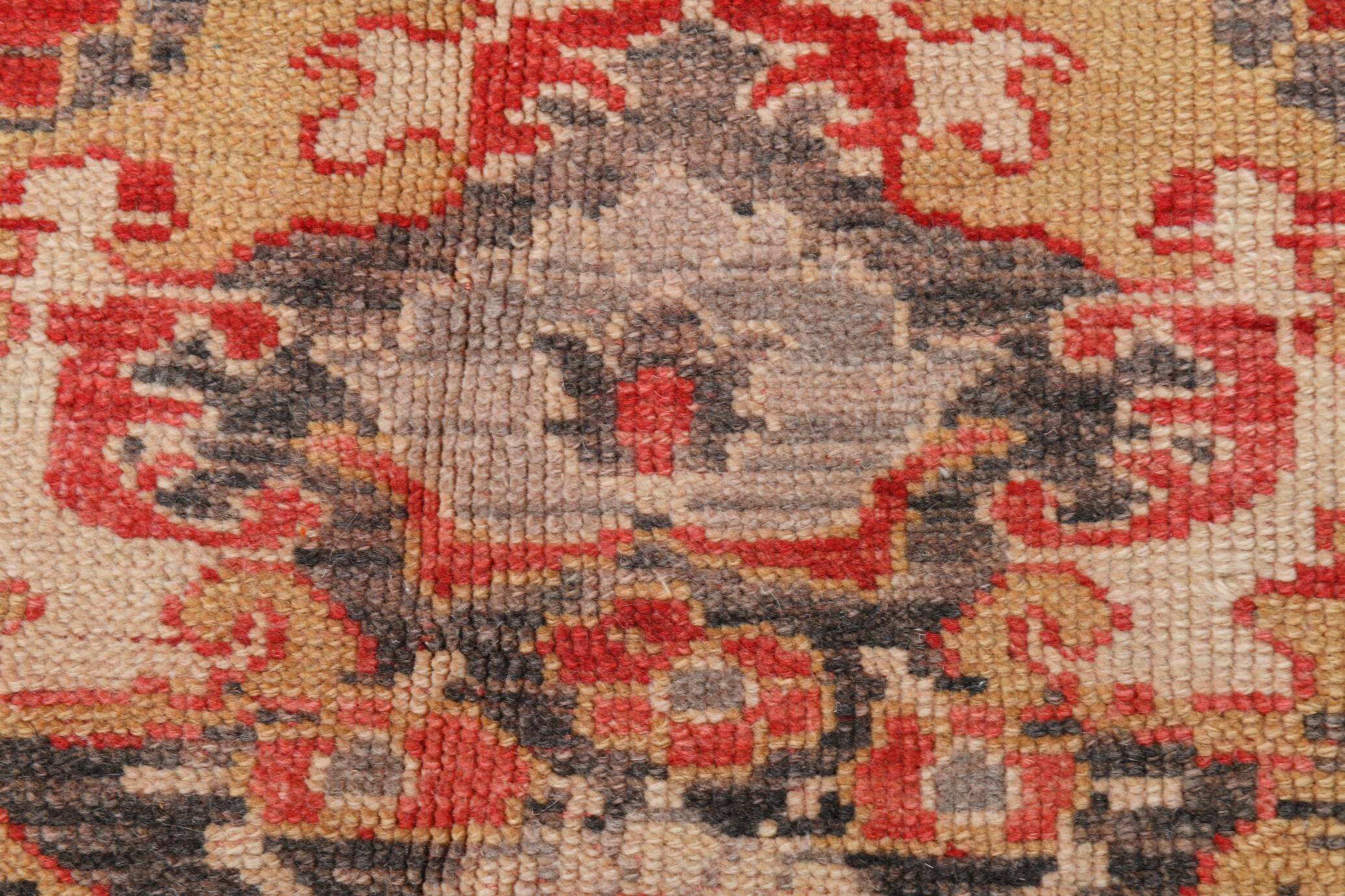 6X10 Vintage Red & Beige Made in Anatolian Turkish Vintage Rug, 184x296 Cm