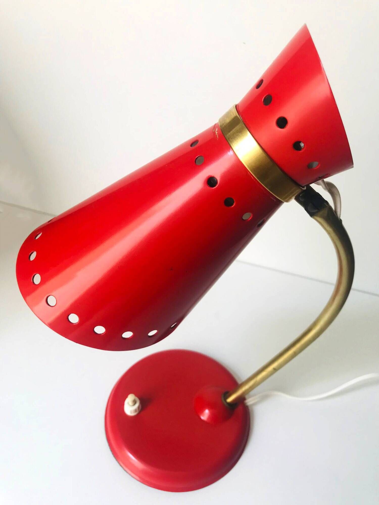 Lampe de Bureau Vintage • Diabolo • René Mathieu • Lunel • 1950