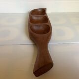 Empty pocket exotic wood teak three compartments