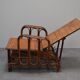 Rare Vintage Bauhaus Rattan & Bamboo Chair with Ottoman by Erich Dieckmann