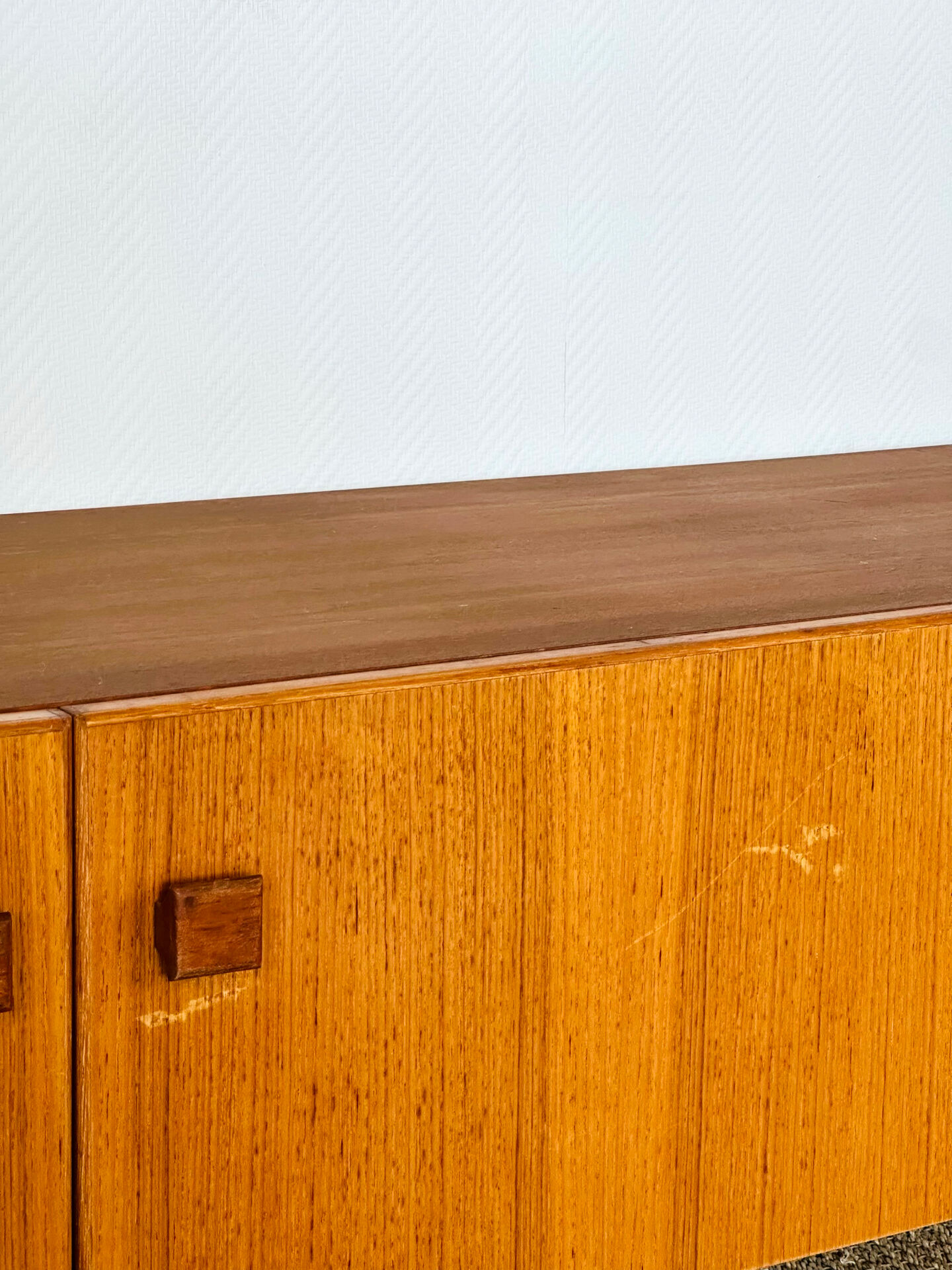 1960s minimalist Scandinavian teak sideboard