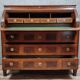 Louis XVI period cylinder chest of drawers in marquetry circa 1760