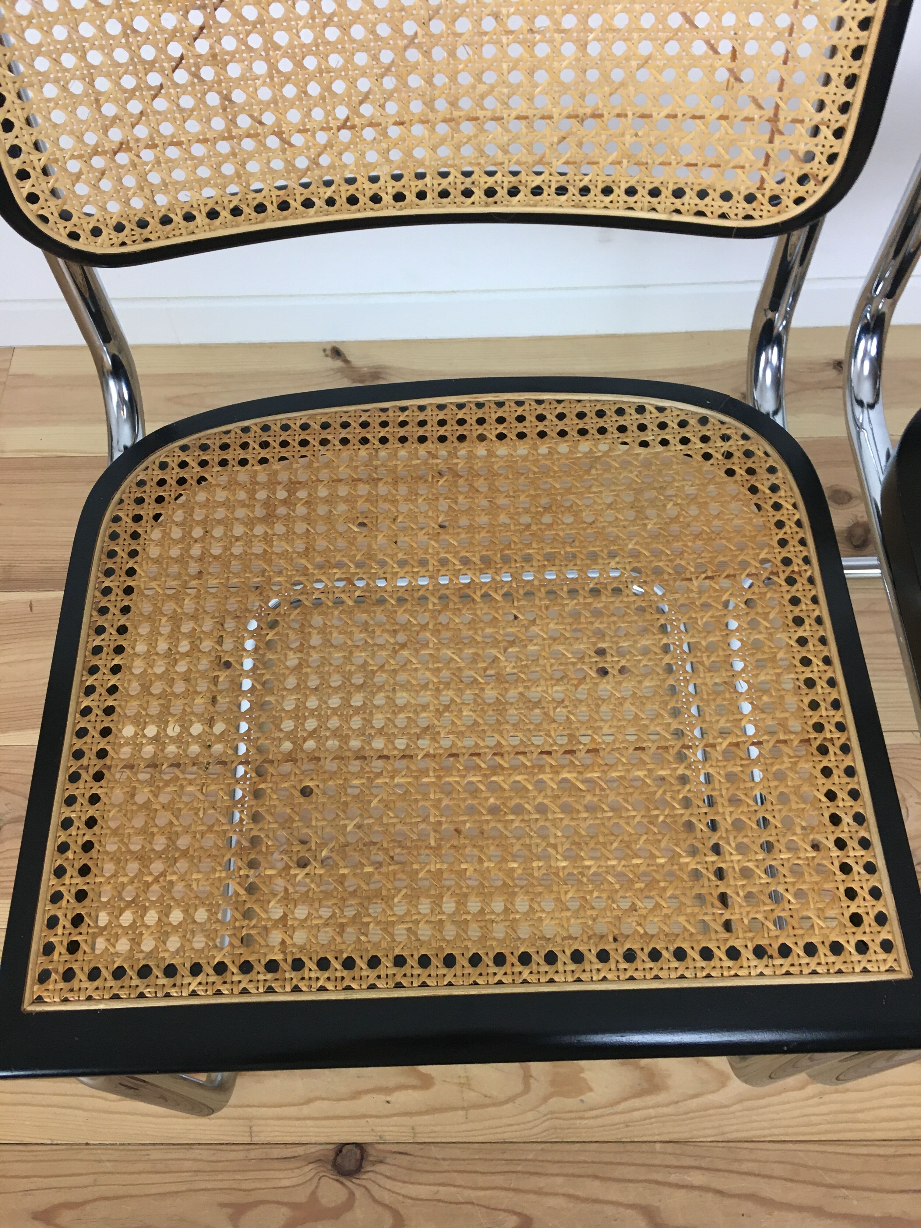 4 chairs Cesca B32 by Marcel Breuer