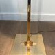 Glass and brass floor lamp