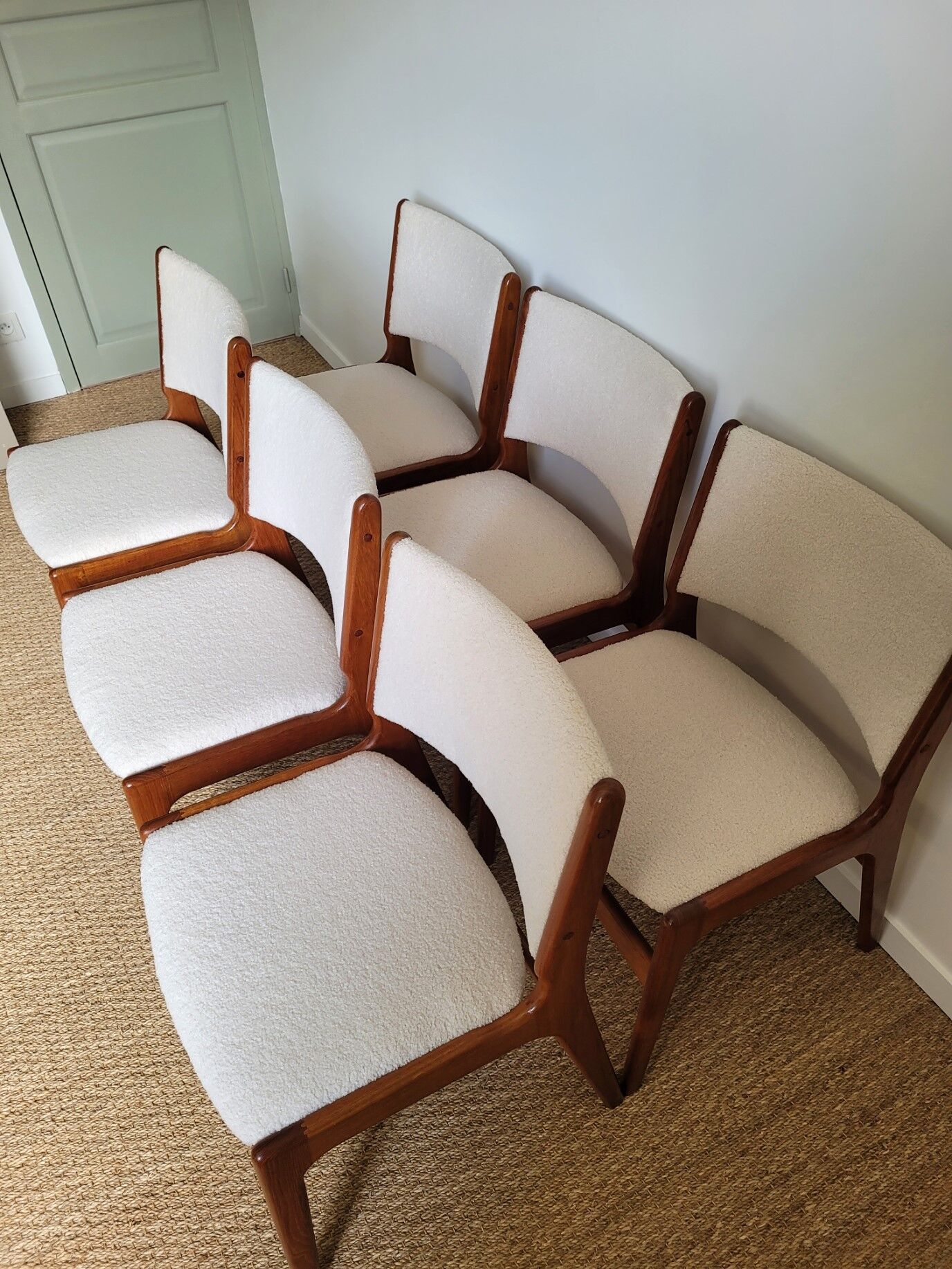 Set of 6 Scandinavian teak chairs Erik Buch model 89