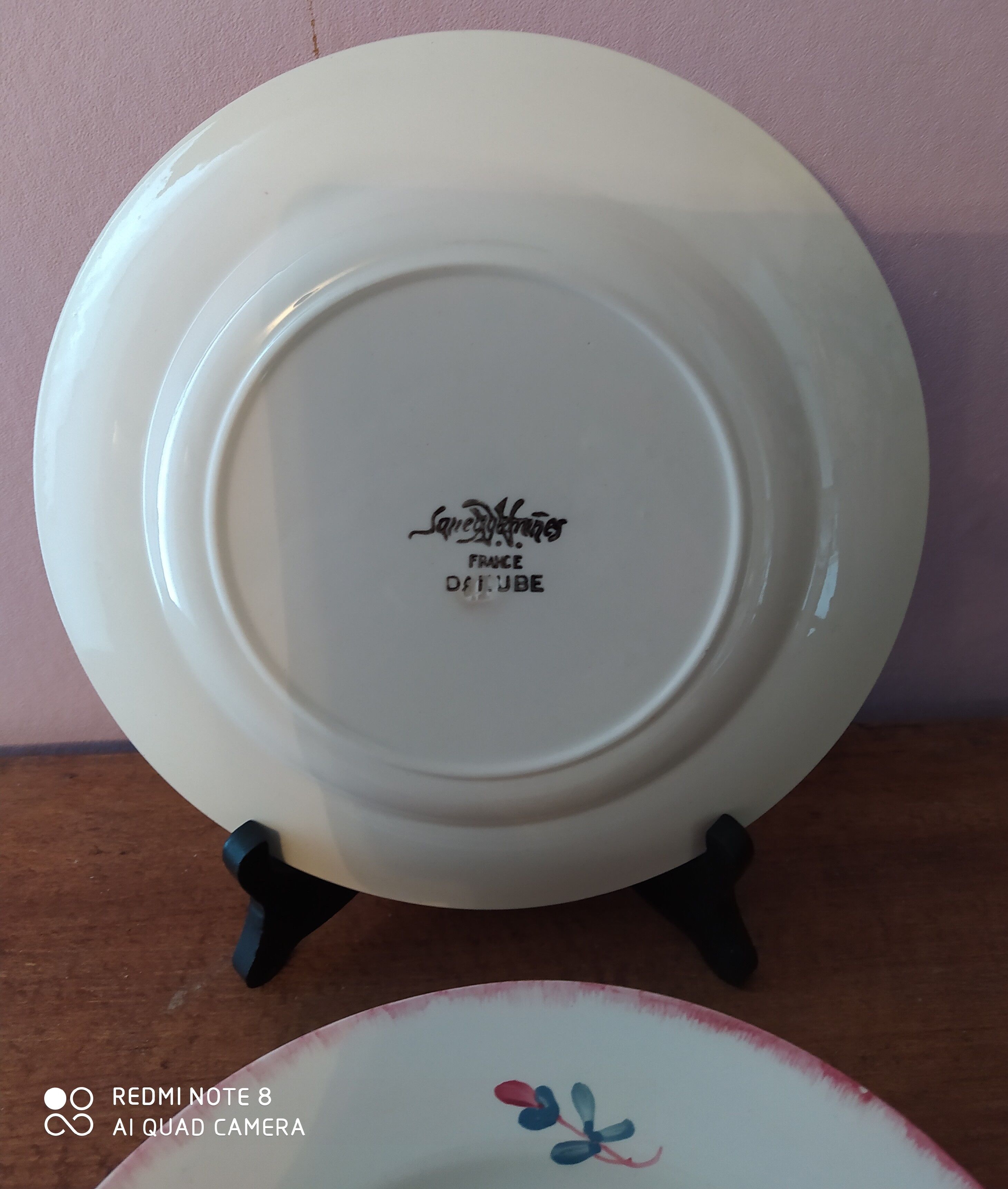 Lot de 5 assiettes de sarreguemines
