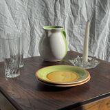 90s white and green ceramic carafe H17 D11