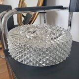 Round ceiling lamp made of molded glass